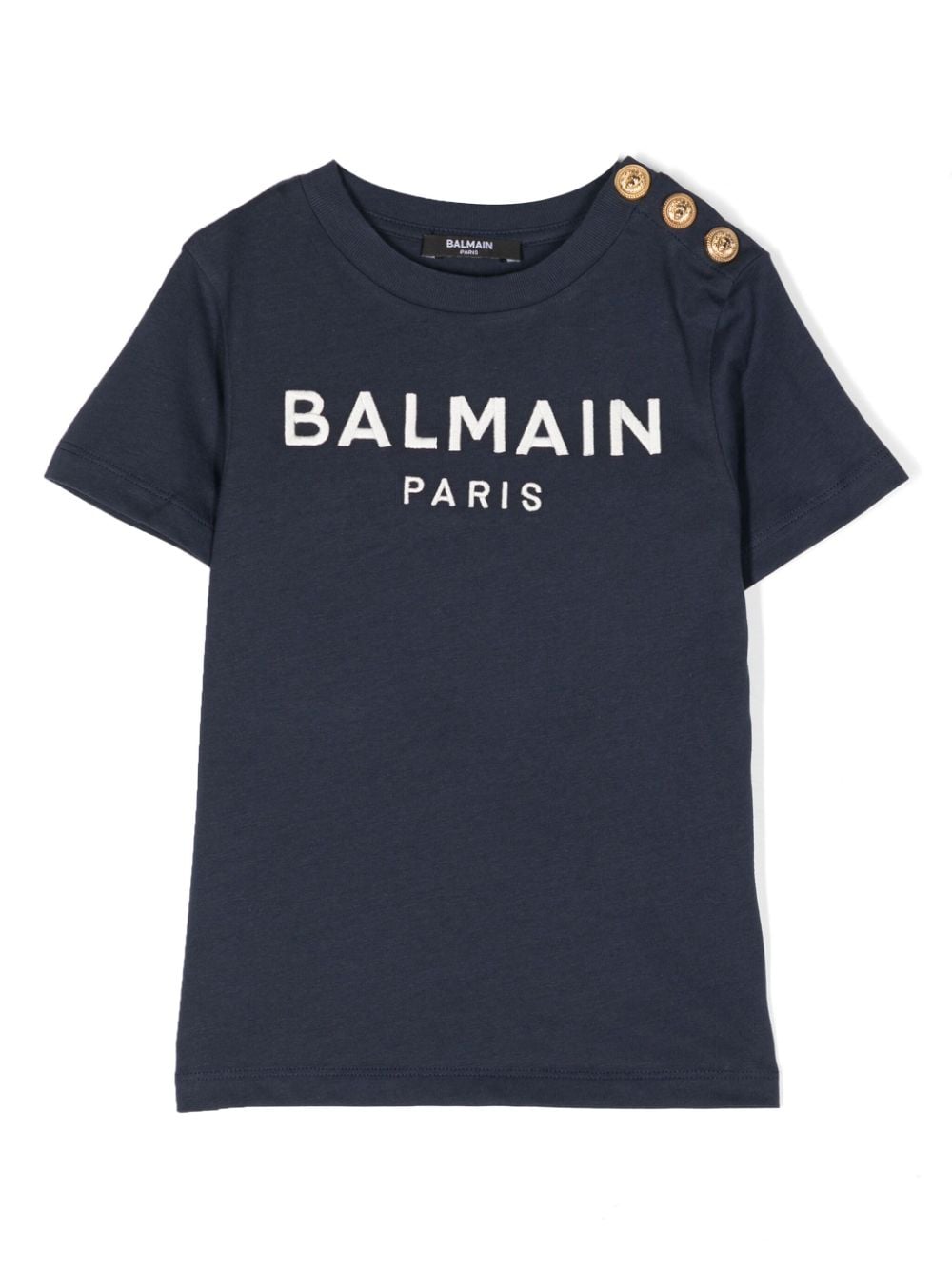 Balmain Kids T-Shirt mit Logo-Stickerei - Blau von Balmain Kids