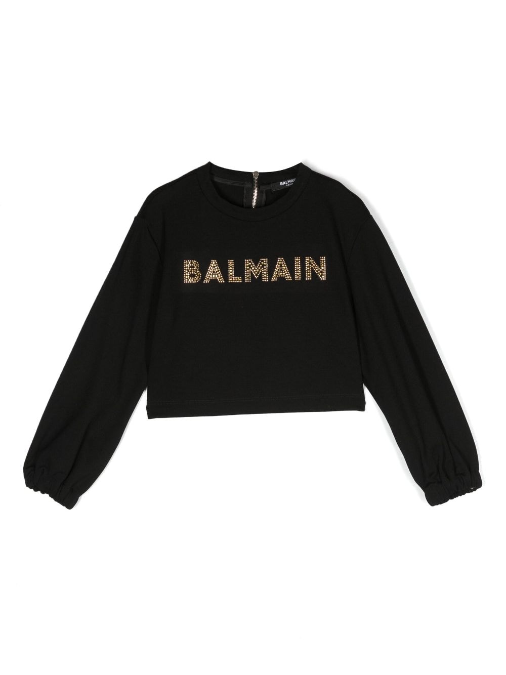 Balmain Kids Langarmshirt mit Logo - Schwarz von Balmain Kids