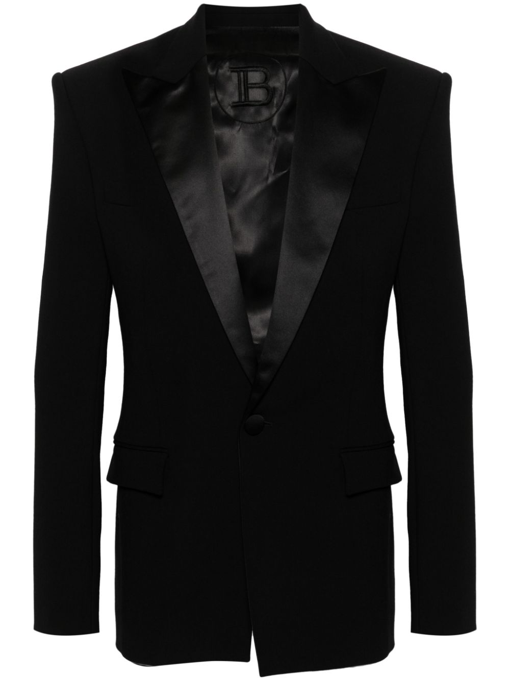 Balmain Sakko mit Satinrevers - Schwarz von Balmain