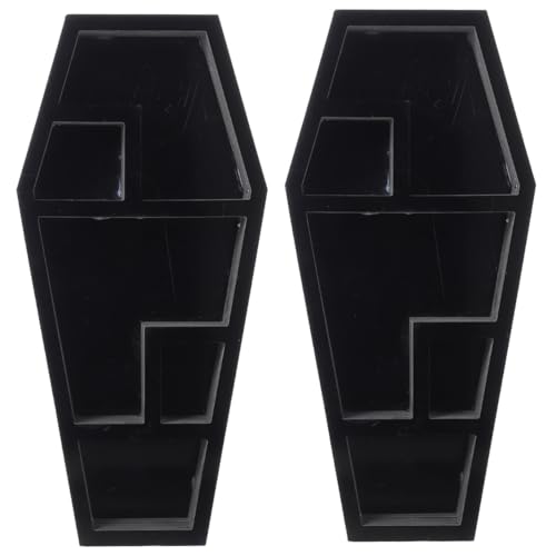 Baluue 2stücke Gothic Coffin Storage Rack Aufbewahrungsregal Für Halloween-dekoration Für Bücher Kerzen Und Gruselige Sammlerstücke Baluue 2stücke Gothic Coffin Storage Rack Aufbewahrungsregal Für Halloween-dekoration Für Bücher Kerzen Und Gruselige Sammlerstücke von Baluue