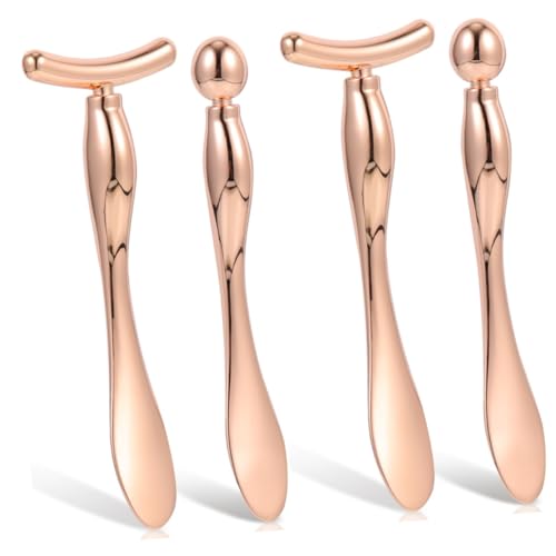 Baluue 4 Stück Augencreme-Stift-Löffel Gesichtswerkzeuge für die Hautpflege Augenmassagestab eye massager Augencreme Stab Falten-Augenroller Augenwerkzeug Verzinkte Legierung Rose Gold Baluue 4 Stück Augencreme-Stift-Löffel Gesichtswerkzeuge für die Hautpflege Augenmassagestab eye massager Augencreme Stab Falten-Augenroller Augenwerkzeug Verzinkte Legierung Rose Gold von Baluue