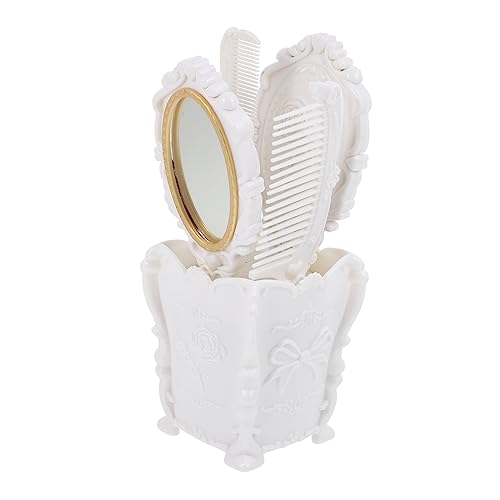 Baluue 5-teiliges Haarbürsten-set Mit Kammaufbewahrung – Vintage-kosmetikspiegel – Makeup-organizer – Behälter Für Haarbürste Und Kamm – Friseurzubehör Baluue 5-teiliges Haarbürsten-set Mit Kammaufbewahrung – Vintage-kosmetikspiegel – Makeup-organizer – Behälter Für Haarbürste Und Kamm – Friseurzubehör von Baluue