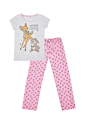 Bambi Pyjama-Set für Damen und Thumper, lang, Weiß (18–20) von Bambi
