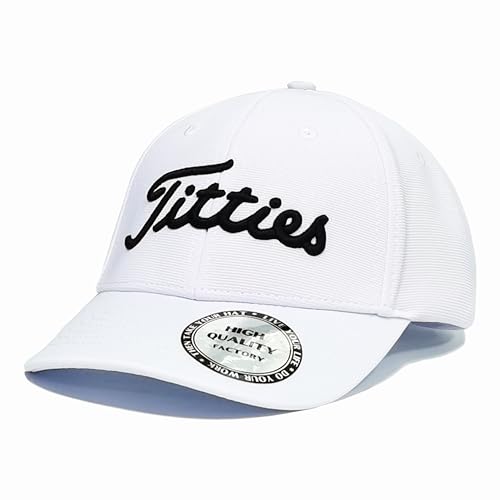 Bamveio Titties Golfmütze für Herren und Damen, lustiger Tittiess-Hut, Titliest-Mütze, Weiß und Schwarz, Farbe 03, Einheitsgröße, Farbe 03, Einheitsgröße von Bamveio