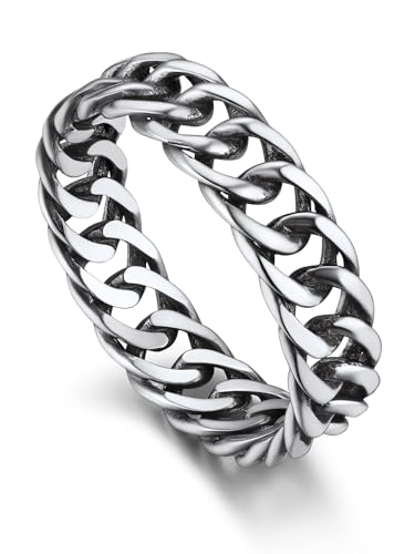 Bandmax Vintage Ringe Ring Damen Silber 925 Herren Ringe Größe 57mm Ehering 5mm breit Bandring Fingerring Silberschmuck von Bandmax