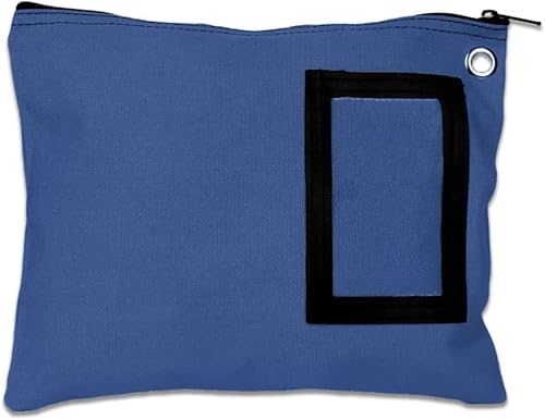 Interoffice Versandtasche aus Segeltuch, 397 g, 12 W x 9H, große Tasche mit Reißverschluss und Öse, Königsblau von BankSupplies