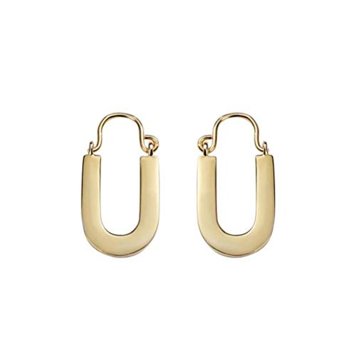 Ohrhänger-Ohrring aus S925-Sterlingsilber, Schmuck, modisch, einfacher Ohrstecker, geometrische U-förmige Ohrringe für Frauen (U-förmiges 925er-Silber) von BankiE