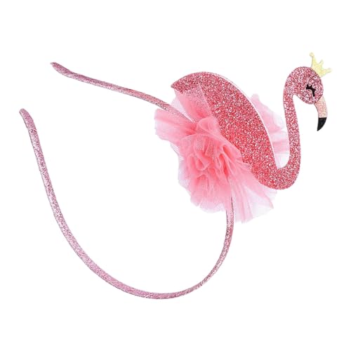 Baoblaze Flamingo Kopf Hoop Haarband Dekor Haarband Kopfschmuck Kopfschmuck Rosa Stirnband Kopf Bopper für Kinder Jungen Mädchen Karneval Party von Baoblaze