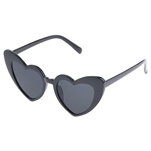 Baoblaze Herzförmige Sonnenbrille Sonnenbrillen Brillen UV402 für Holiday Party Beach,Schwarz von Baoblaze