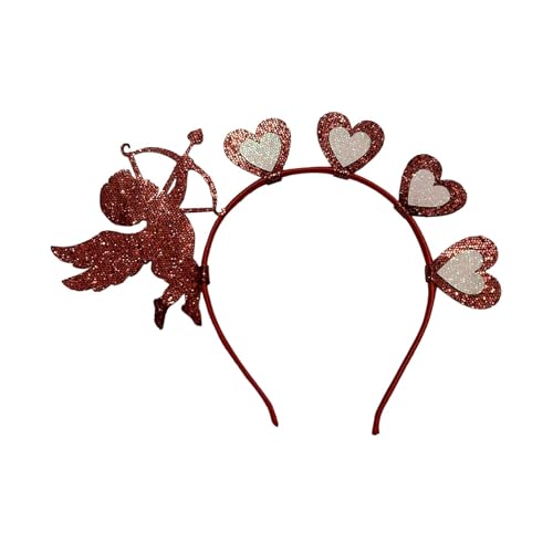 Baoblaze Valentinstag-Herz-Stirnband für Damen, Haarschmuck, Valentinstagsgeschenke für Sie, für Festivals, Feiertage, Karneval, Freundin von Baoblaze