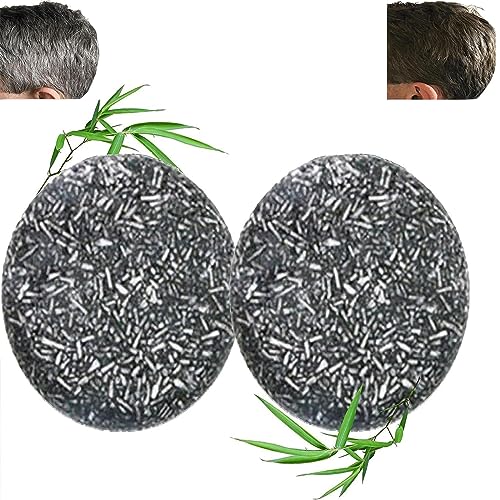Spartan graues Haar Reverse Bar, organisches graues Reverse-Shampoo-Bar, Mähnengrau, Haarverdunkelungs-Shampoo-Bar, grau-weiße Haarreparatur für Damen und Herren (2 Stück) von Baofu