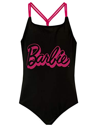 Barbie Mädchen Badeanzug Schwarz 128 von Barbie
