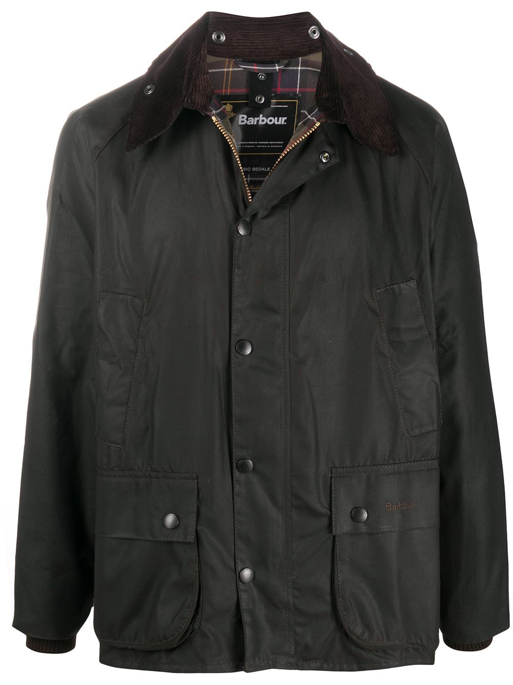 Barbour 'Bedale' Jacke mit Druckknöpfen - Braun von Barbour