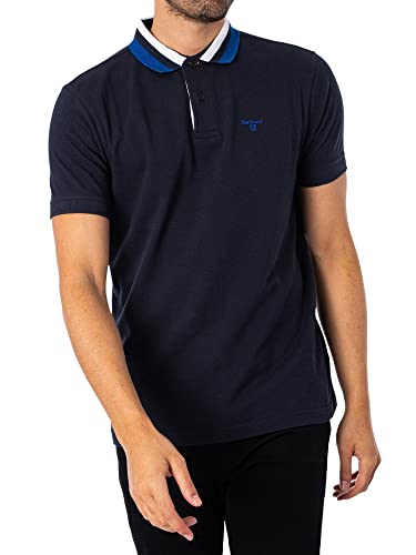 Barbour Herren Poloshirt mit Hawkeswater-Spitze, Blau, L von Barbour