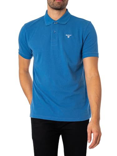 Barbour Herren Sport-Logo-Poloshirt, Blau, XL von Barbour