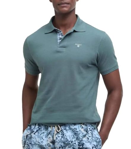 Barbour Mens Tartan Pique Polo Vintage Teal XL Barbour Mens Tartan Pique Polo Vintage Teal XL von Barbour