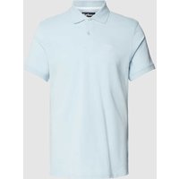 Barbour Slim Fit Poloshirt mit Label-Stitching in Bleu Melange, Größe XXXL von Barbour