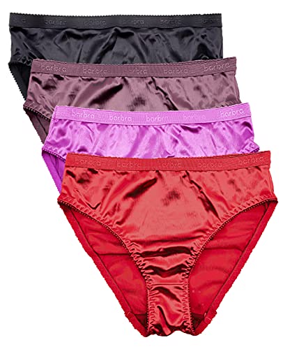 Barbra Damen-Bikinihöschen, seidig, sexy, Satin, Größe S – Übergröße, Multipack, 4 Stück - Kirsche, 4XL Mehr von Barbra Lingerie