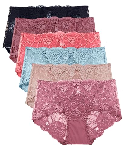 Barbra Spitzenhöschen für Damen, Retro-Spitze, Boyshort-Unterwäsche, klein bis übergröße, Multipack, Sara, XX-Large Mehr von Barbra Lingerie