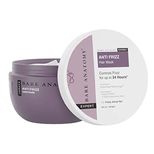 Bare Anatomy Anti Frizz Hair Mask | Frizz Control Upto 24 hours | Powered By Hyaluronic Acid & Fatty Acids | For Deep Conditioned & Frizz Free Hair | Sulphate & Paraben Free | Women & Men | 250g von Bare Anatomy