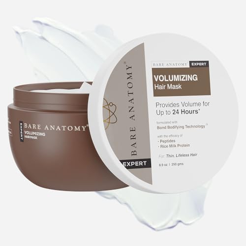 Bare Anatomy Volumizing Hair Mask | Volume For Upto 24 hrs | Powered By Peptides & Rich Milk Protein | For Dense & Conditioned Hair | For Dry & Frizzy Hair | Sulphate & Paraben Free |Women & Men-250gm von Bare Anatomy