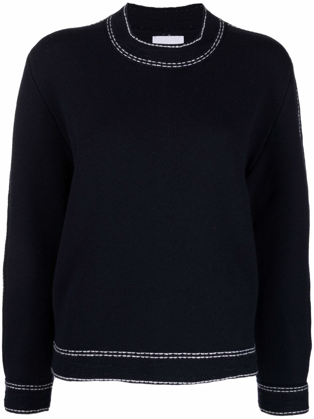 Barrie Pullover mit Kontrastnähten - Blau von Barrie