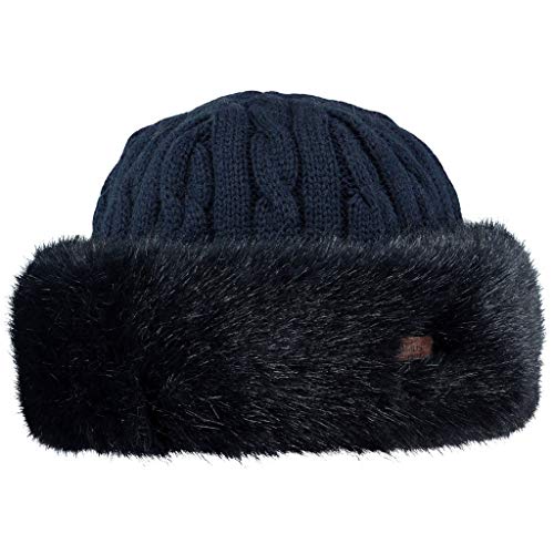 Barts Unisex Fur Cable Bandhat Baskenmütze, Blau (Navy 3), One Size von Barts