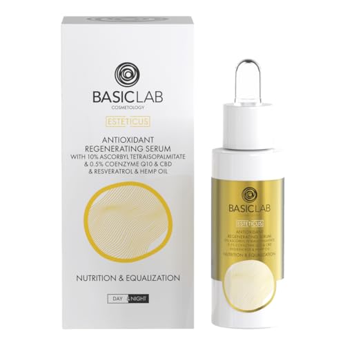 BasicLab Dermocosmetics Antioxidant Gesichtsserum mit Coenzym Q10 | 30 ml | Für Frauen und Männer, zur Anwendung am Tag und in der Nacht, mit Anti-Aging-Effekt. von BasicLab