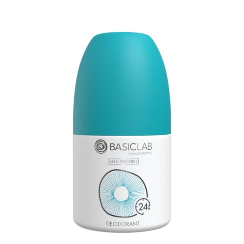 BasicLab Dermocosmetics 24-Stunden-Deodorant für Männer und Frauen | 60 ml | Spezielles Deodorant zum Schutz vor Schweiß und Geruch, hinterlässt keine Rückstände, neutraler Duft, für jedes Alter. von BasicLab