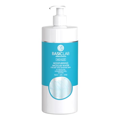 BasicLab Dermocosmetics Feuchtigkeitsspendende Micellar Lotion für trockene und empfindliche Haut | 500 ml | Make-up-Entferner reinigende Hautpflege von BasicLab