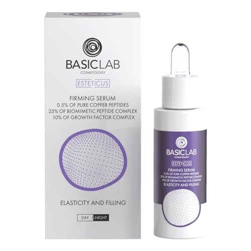 BasicLab Dermocosmetics Festigendes Serum mit Kupferpeptiden | 30 ml | Gesichtsserum, Für Frauen und Männer, Für jedes Alter, Anti-Falten-Serum, Rein mit Kupferpeptiden von BasicLab