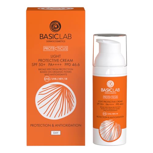 Leichte Schutzemulsion Sonnenschutz SPF50+ Leichte Konsistenz | 50 ml | Für Kinder und Erwachsene, Frauen und Männer | Hoher Sonnenschutz von BasicLab