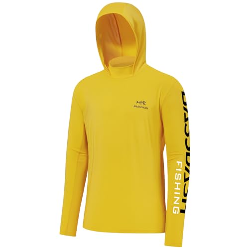 Bassdash Herren Kapuzenpullover Shirt Sonnenschutz UPF50+ UV Pullover Langarm Hoodie für Angeln Rash Guard von Bassdash