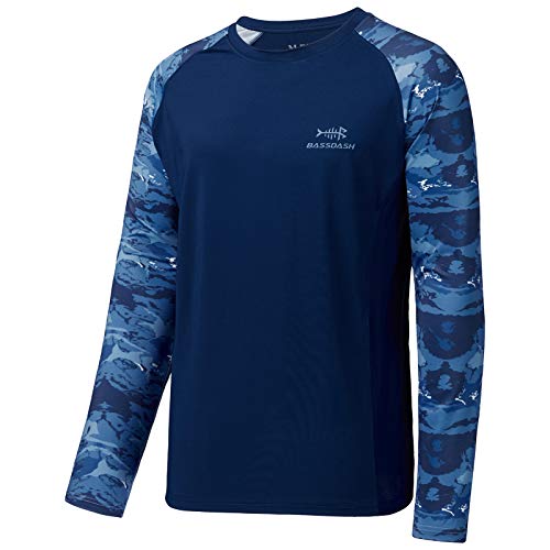 Bassdash Herren Langarmshirt Camo Shirt Performance mit 50 UPF Sonnenschutz Schnelltrocknend von Bassdash