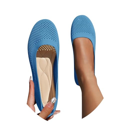 Ballerinas Damen Slip on Bequem Ballerina Schuhe - Runde Zehe Strick Kleid rutschfest Flache Trachtenschuhe Niedriger Keil Dirndl Walking Flats Für Frauen Ballerinas Damen Slip on Bequem Ballerina Schuhe - Runde Zehe Strick Kleid rutschfest Flache Trachtenschuhe Niedriger Keil Dirndl Walking Flats Für Frauen von Bastwahl