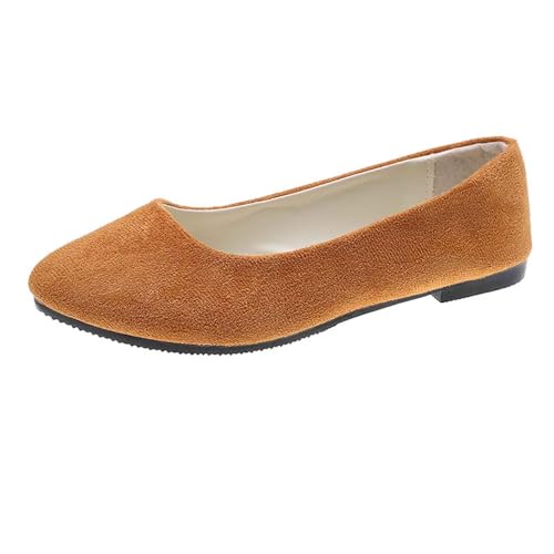 Damen Ballerina Flache Schuhe - Runde Zehe Strick Kleid Niedriger Keil Slip on Dirndl Walking Flats Für Frauen rutschfest Trachtenschuhe Damen Ballerina Flache Schuhe - Runde Zehe Strick Kleid Niedriger Keil Slip on Dirndl Walking Flats Für Frauen rutschfest Trachtenschuhe von Bastwahl