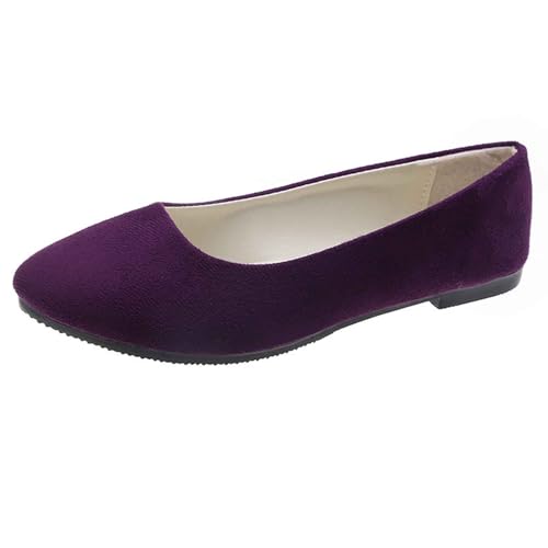 Damen Ballerina Flache Schuhe - Runde Zehe Strick Kleid Niedriger Keil Slip on Dirndl Walking Flats Für Frauen rutschfest Trachtenschuhe Damen Ballerina Flache Schuhe - Runde Zehe Strick Kleid Niedriger Keil Slip on Dirndl Walking Flats Für Frauen rutschfest Trachtenschuhe von Bastwahl