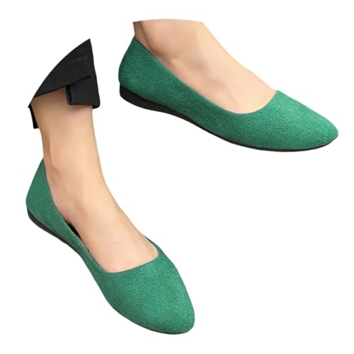 Damen Ballerina Flache Schuhe - Walking Flats Für Frauen rutschfest Trachtenschuhe Runde Zehe Strick Kleid Niedriger Keil Slip on Dirndl Damen Ballerina Flache Schuhe - Walking Flats Für Frauen rutschfest Trachtenschuhe Runde Zehe Strick Kleid Niedriger Keil Slip on Dirndl von Bastwahl
