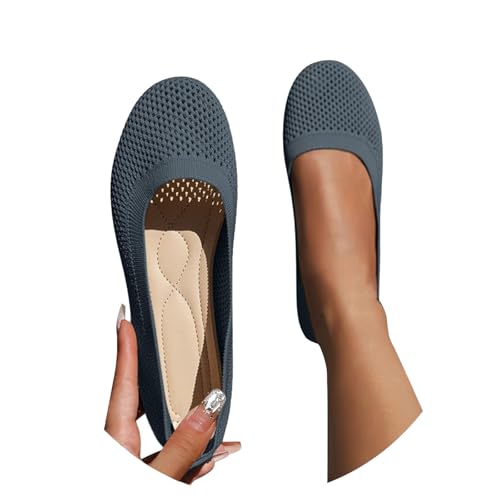 Damen Ballerinas Bequem Slip on Ballerina Schuhe - Niedriger Keil Dirndl Runde Zehe Strick Kleid Walking Flats Für Frauen rutschfest Flache Trachtenschuhe Damen Ballerinas Bequem Slip on Ballerina Schuhe - Niedriger Keil Dirndl Runde Zehe Strick Kleid Walking Flats Für Frauen rutschfest Flache Trachtenschuhe von Bastwahl
