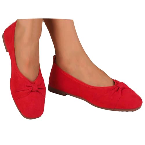 Damen Strick-Ballerinas Mit Rundkappe Flache Slip-On Schuhe - Niedriger Keil Slip on Ballerina Dirndl Walking Flats Für Frauen Runde Zehe Strick Kleid rutschfest Trachtenschuhe Damen Strick-Ballerinas Mit Rundkappe Flache Slip-On Schuhe - Niedriger Keil Slip on Ballerina Dirndl Walking Flats Für Frauen Runde Zehe Strick Kleid rutschfest Trachtenschuhe von Bastwahl