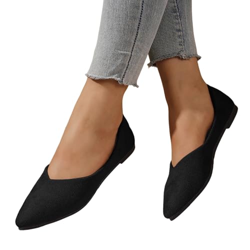 Damen Strick-Ballerinas Mit Rundkappe Flache Slip-On Schuhe - Runde Zehe Strick Kleid Walking Flats Für Frauen rutschfest Trachtenschuhe Niedriger Keil Slip on Ballerina Dirndl Damen Strick-Ballerinas Mit Rundkappe Flache Slip-On Schuhe - Runde Zehe Strick Kleid Walking Flats Für Frauen rutschfest Trachtenschuhe Niedriger Keil Slip on Ballerina Dirndl von Bastwahl