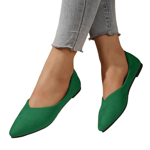 Damen Strick-Ballerinas Mit Rundkappe Flache Slip-On Schuhe - Walking Flats Für Frauen Runde Zehe Strick Kleid Niedriger Keil Slip on Ballerina Dirndl rutschfest Trachtenschuhe Damen Strick-Ballerinas Mit Rundkappe Flache Slip-On Schuhe - Walking Flats Für Frauen Runde Zehe Strick Kleid Niedriger Keil Slip on Ballerina Dirndl rutschfest Trachtenschuhe von Bastwahl