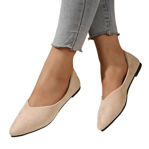 Damen Strick-Ballerinas Mit Rundkappe Flache Slip-On Schuhe - Walking Flats Für Frauen Runde Zehe Strick Kleid Niedriger Keil Slip on Ballerina Dirndl rutschfest Trachtenschuhe Damen Strick-Ballerinas Mit Rundkappe Flache Slip-On Schuhe - Walking Flats Für Frauen Runde Zehe Strick Kleid Niedriger Keil Slip on Ballerina Dirndl rutschfest Trachtenschuhe von Bastwahl
