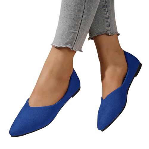 Damen Strick-Ballerinas Mit Rundkappe Flache Slip-On Schuhe - Walking Flats Für Frauen Runde Zehe Strick Kleid Niedriger Keil Slip on Ballerina Dirndl rutschfest Trachtenschuhe Damen Strick-Ballerinas Mit Rundkappe Flache Slip-On Schuhe - Walking Flats Für Frauen Runde Zehe Strick Kleid Niedriger Keil Slip on Ballerina Dirndl rutschfest Trachtenschuhe von Bastwahl