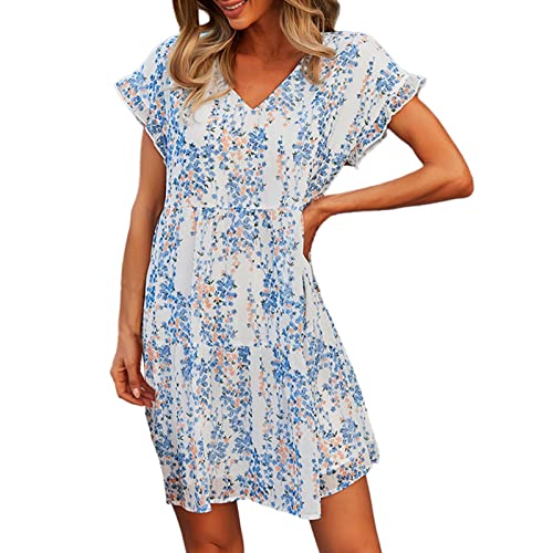 Sommerkleid Damen Knielang Elegant Boho Blumenkleid Musselin ltalienische Strandkleider Midi Kurz Sommer Tunika Kleider Leicht Blusenkleid Mode Tunikakleid Freizeitkleider Luftige Carmen Stufenkleid Sommerkleid Damen Knielang Elegant Boho Blumenkleid Musselin ltalienische Strandkleider Midi Kurz Sommer Tunika Kleider Leicht Blusenkleid Mode Tunikakleid Freizeitkleider Luftige Carmen Stufenkleid von Bastwahl