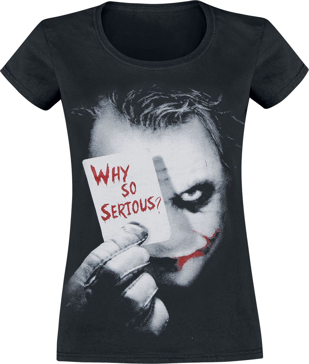 Batman - DC Comics T-Shirt - The Joker - Why So Serious? - S bis XXL - für Damen - Größe M - schwarz  - Lizenzierter Fanartikel von Batman