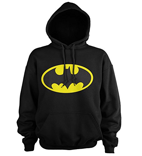 Batman Offizielles Lizenzprodukt Signal Logo Kapuzenpullover (Schwarz), Small von Batman