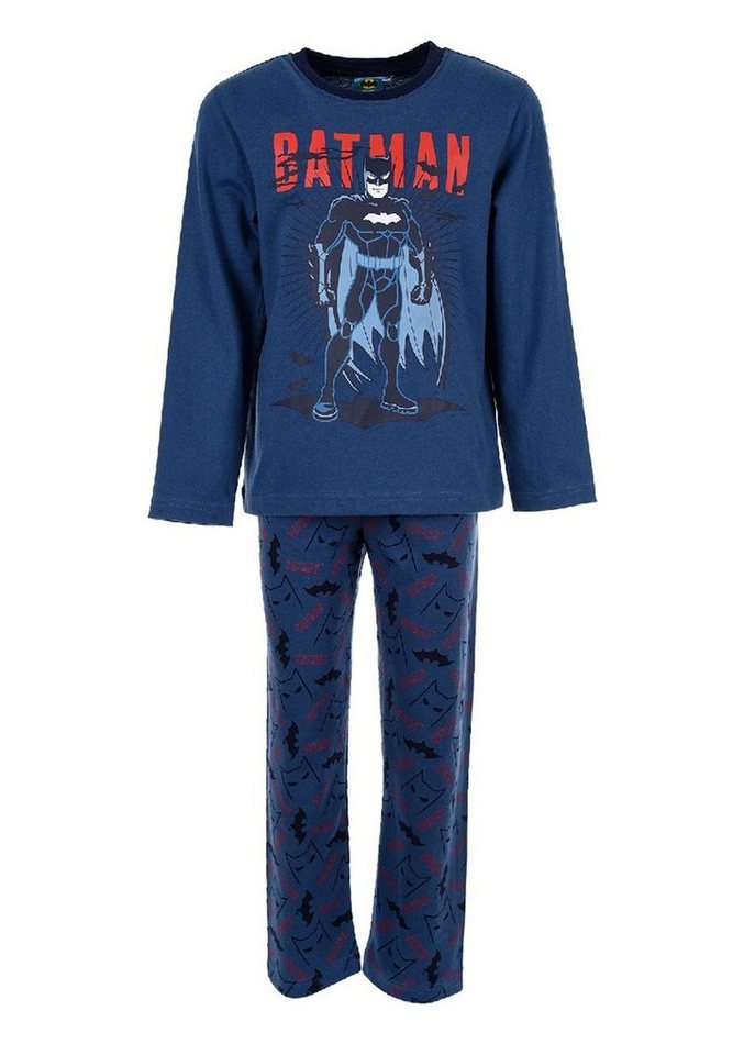 Batman Schlafanzug Kinder Jungen Pyjama langarm Nachtwäsche (2 tlg) von Batman