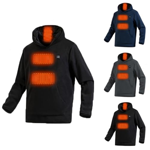 Battnot Beheizbare Hoodie Damen Beheizbare Pullover Herren Plüsch Sweatshirt Beheizte Kapuzenpullover USB Elektrisch Beheizbare Sweatshirt mit Kapuze Bluse Tops Beheizte Hoodies für Männer und Frauen von Battnot