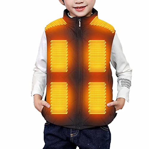 Battnot Beheizbare weste Kinder USB Lade Weste Elektrische Beheizte Weste Beheizbare Jacke Heizweste Beheizte Jacke Waschbar Schule Skifahren Winter Heizweste Outdoorweste von Battnot